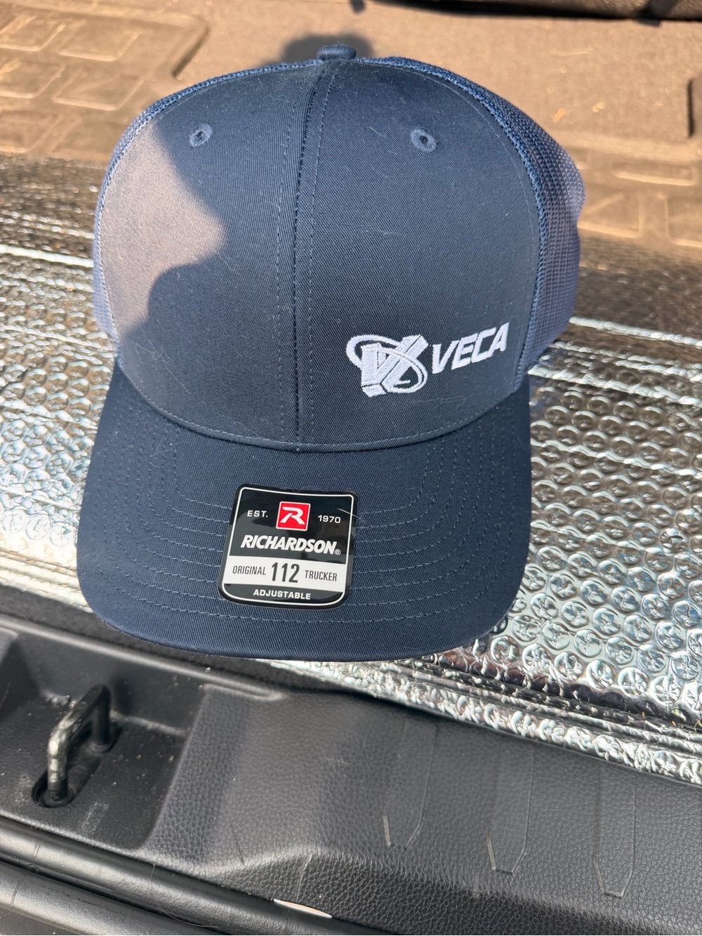 Logo Navy Trucker Hat - Adjustable Mesh Cap
